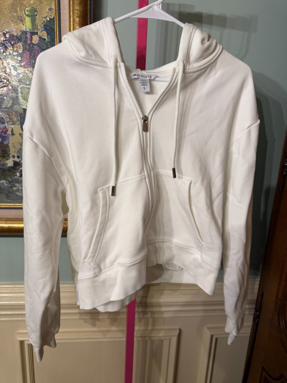 Athleta Ivory Full Zip Hoodie Women’s Large Never Worn